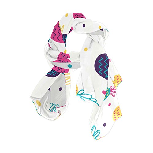 alaza mujer Piña colorido ligero y lunar de la bufanda 70,86 x 35,4 pulgadas Multi