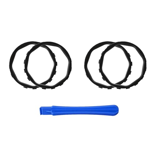 Image of Redesigned Replacement Octagonal Gated Sticks Accent Rings for Xbox Elite Series 2 Core, for Elite Series 2, for Xbox Elite, for eXtremeRate ASR Version Shell for Xbox Series X /S Controller - Black