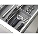 Joseph Joseph DrawerStore Compact Utensil Organizer For Kitchen Drawer Silverware, Flatware Tray, Large, Grey