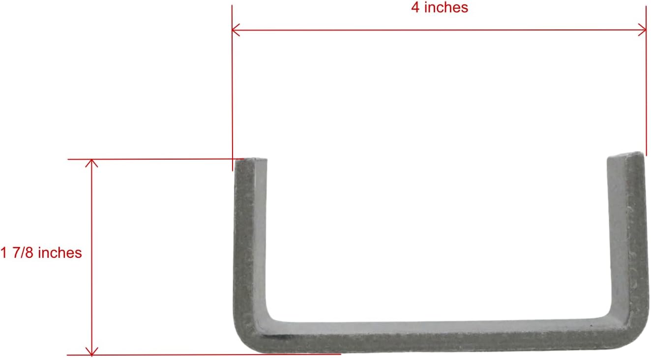 The ROP Shop Pack of 24-2x4 Raw, 7 Gauge Steel Weld-On Stake Pocket Brackets for Flatbeds