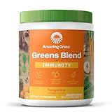 Amazing Grass Green Superfood Immunity: Super Greens Powder with Vitamin C, Cordyceps, Beet Root Powder & Reishi Mushrooms, Tangerine, 30 Servings