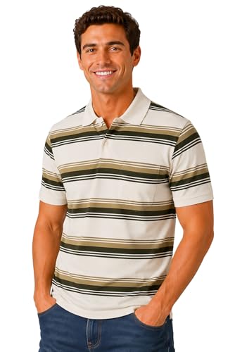 Image of SANE ORIGINALS Half Sleeve Polo T-Shirt for Men with Pocket || Stripe Collar and Pocket T-Shirt for Men Half Sleeves