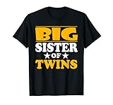 Big Sister of Twins T-Shirt Announcement
