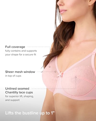 Image of Wacoal Women's Retro Chic Unlined Mesh Full Coverage Underwire Bra, 855186