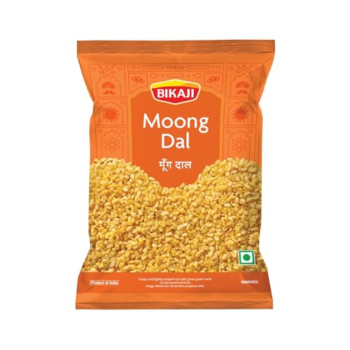 BIKAJI Moong Dal 7.05 oz, Crispy Salted Lentil Indian Namkeen
