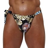 Kabukiness ] Fundoshi/Japanese Loincloth/Purely made in Japan, Rubber Free, Cotton underwear for men KIMONO BRIEFS NINJA (Dragon(BK)／L)