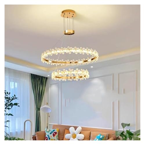 Lustre LED cristal moderne salon salle à manger suspension dimmable LWX