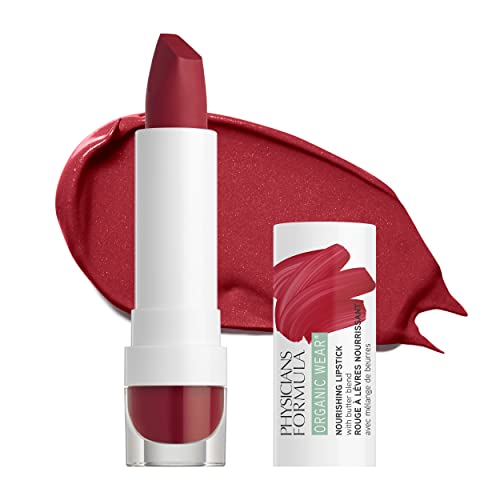 Physicians Formula Organic Wear All Natural Lipstick, Goji Berry, Nourishing, Dermatologist Approved, Gluten Free #TOP29