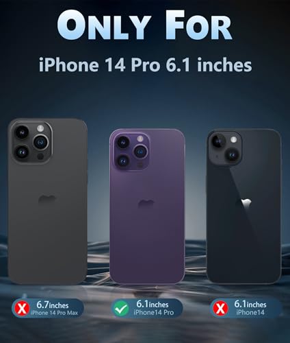 Image of FNTCASE for iPhone 14 Pro Case: Clear Magnetic Phone Cases with Screen Protector Compatible with Magsafe Slim Anti Yellowing Rugged Shockproof Protective Transparent Cell Phone Cover (A-Clear)