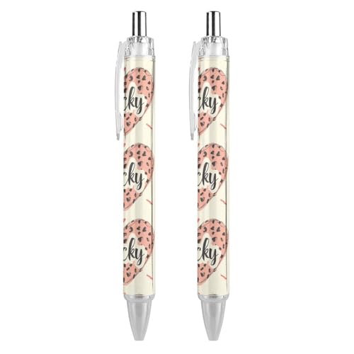 Bolígrafo retráctil para suministros de escritorio con diseño Leopard Love, 4 uds