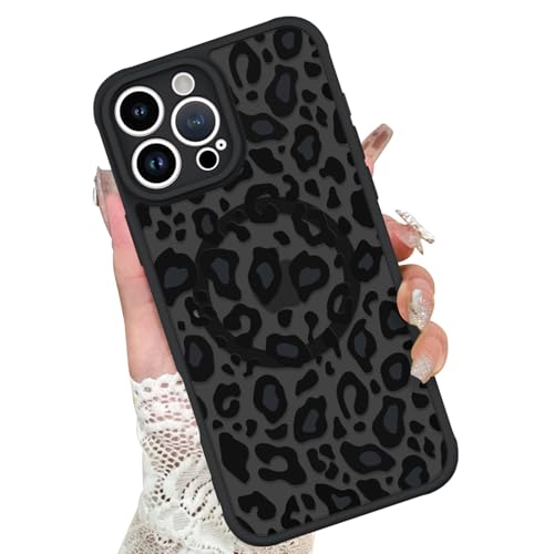 Image of KANGHAR Case for iPhone 16 Pro Phone Case Leopard Printed Pattern | Cute Cheetah [Compatible with Magsafe] Protective Magnetic Case for Girls Women Men 6.3 inch