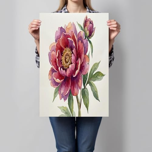 Toile fleurs fraîches aquarelle haut de gamme GDJSMIN