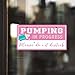 Baby Room Door Decor Breastfeeding Door Sign Pumping in Progress Door Sign Hanger Door Sign Mother's Room Door Signs Breastfeeding Sign for Work Reversible Double Sided Sign Plaque Signs for Baby Room