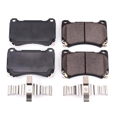 Image of PowerStop Front Brake Pads for Hyundai Equus 2011 | Hyundai Genesis 2009-14 - Z17 Ceramic Brake Pads with Installation Hardware, 17-1396