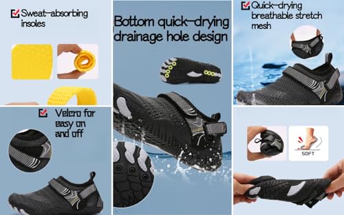 Barefoot Water Shoes for Kids Boys Girls -Outdoor Indoor Quick Dry Sandals Lightweight Slip On Walking Sneakers for Beach Pool Swim (Little Kid/Big Kid)4