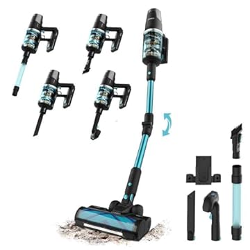 Cecotec Scopa Verticale Aspirapolvere senza Cavo Conga Rockstar 9500 Lunar Pet Flex, 780W, 300aW, Potenza di aspirazione 30kPa, Durata 90mins, Spazzola Hairless, 4 modalità: Eco, Medio