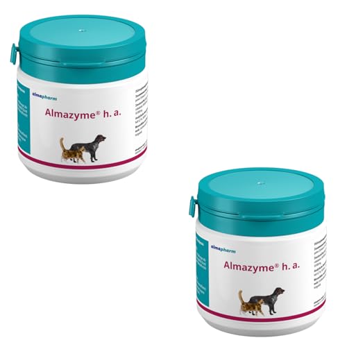 almapharm Almazyme h.a. | Doppelpack | 2 x 100 g | Ergänzungsfuttermittel für Katzen und Hunde | Vitalstoffe für optimalen Nahrungsaufschluss | Bei Nahrungsunverträglichkeiten