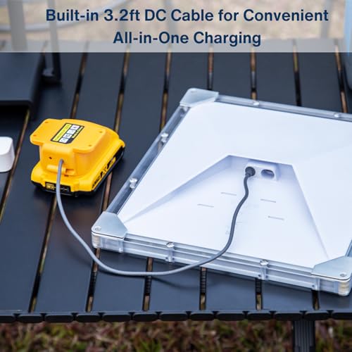 Steinwhale Battery Powered Charger for Starlink Mini Compatible with DeWalt Batteries, 60W 20V/3A Output, Built-in 3.2FT Waterproof DC Cable, Lightweight and Portable for Outdoor and Emergency Use - Image 3