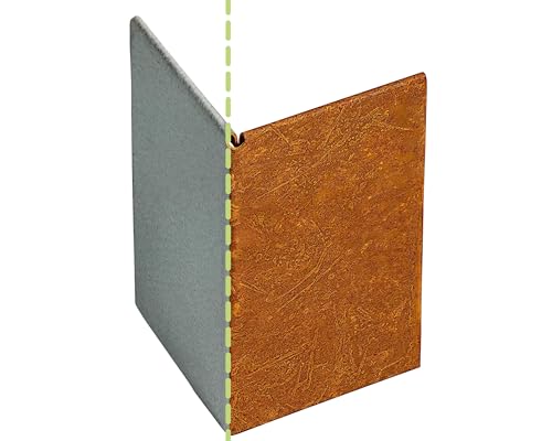 innogard 6017-001 – Connecteur d'angle Externe pour Bordure de Gazon – Acier Corten – Bordure de Parterre Hauteur 15 cm