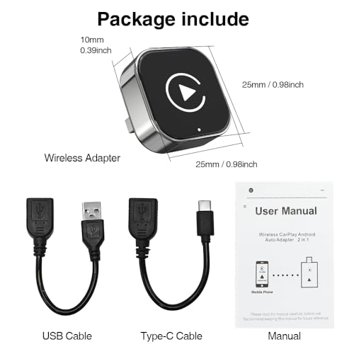 ABEAUROOSE Wireless CarPlay Adapter, Wired to Wireless for CarPlay, Mini USB Design Car Play Adapter, Plug and Play, Stable Connection - image 6