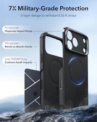 ESR Cyber Tough Case for iPhone 18/17 Pro Max with Flex Stand - Image 4