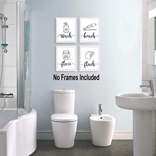 Poster su tela con citazioni del bagno, divertente...