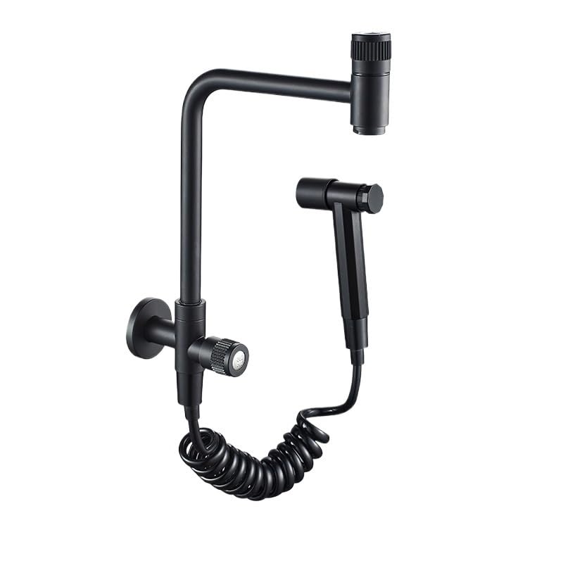 Grifo de cocina VELORE de acero inoxidable con boquilla giratoria y manguera