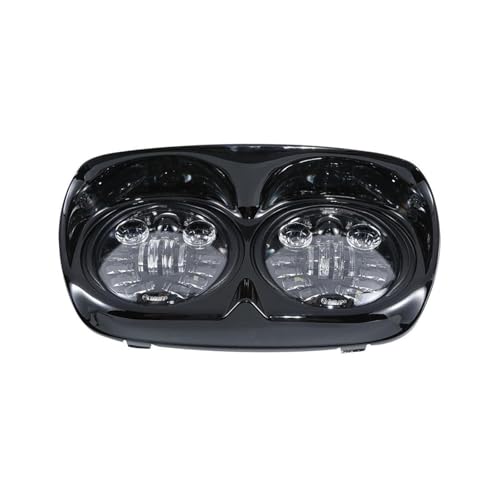 Motorcycle Dual LED Headlight Projector Hi/Lo Headlamp Compatible with Harley Road Glide FLTR 1998-2013
