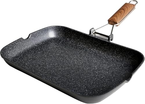 WECOOK! Ecochef Grill Asador Inducción Liso 34 X 24cm, Antiadherente QUANTANIUM Ecológico sin...