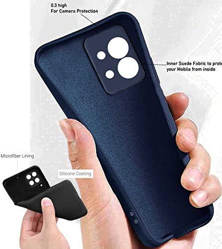 Image of Soft Silicone Liquid Back Cover Compatible with Vivo T4x 5G / iQOO Z10x 5G -Blue