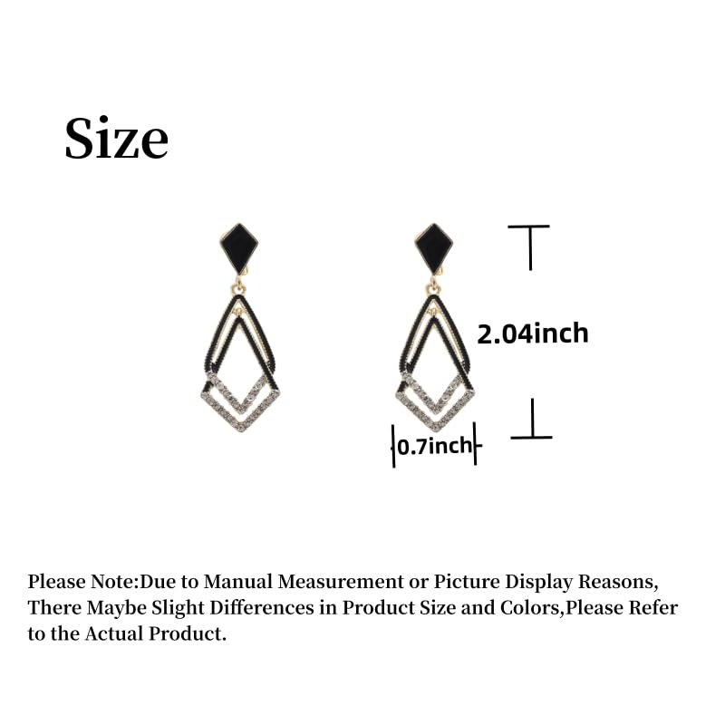 Women's Black Ear Clips Clip On Earrings Non Pierced Earrings for Brides, Bridesmaids, Prom and Wedding2