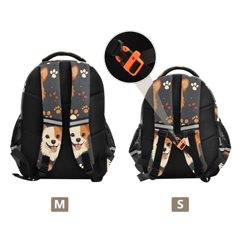 Paw Print Dog Face Backpack for Toddler Kids Boys Girls School Bag Preschool Kindergarten Elementary3