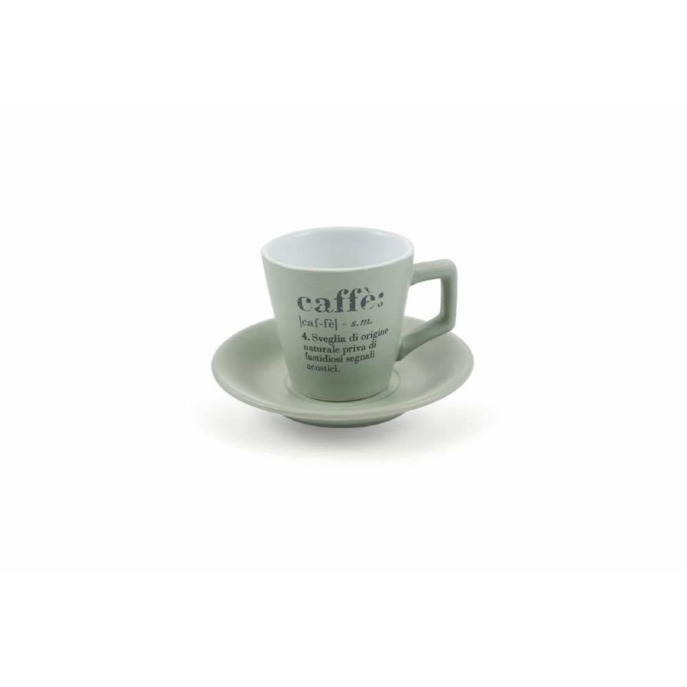 Villa D'Este Victionary Kaffeetassen-Set Porzellan Kaffeebecher mit Untertasse und Aufsteller