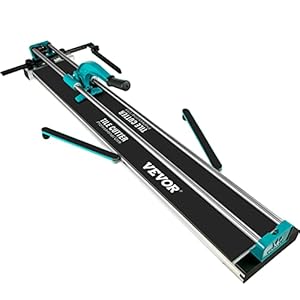 VEVOR Handtegelsnijder, 120 cm, professionele tegelsnijder met dubbele stalen geleiding en 2 antislip voeten, ergonomische antislip handgreep, verstelbare ladder