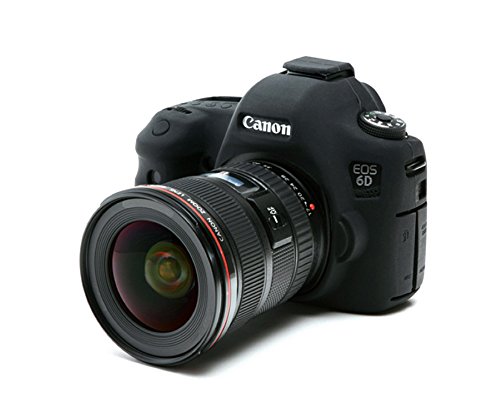 CEARI Silicone Protective Housing Camera Case Body Frame Shell Cover for Canon EOS 6D Digital Camera - Black