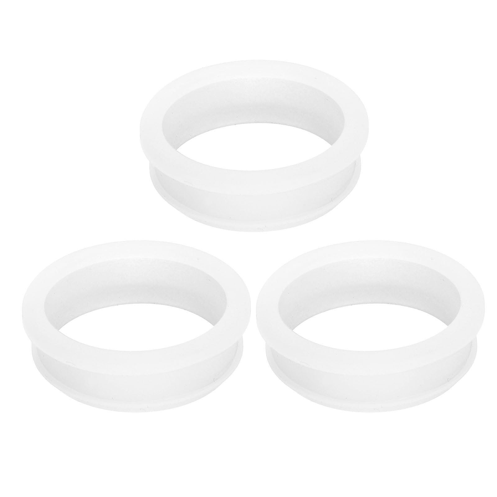 sourcing map 3Pcs Rubber Grommets 54.6mm Drill Hole, 48.5mm ID Hole Top Hat Grommet Black Silicone Rubber Hole Plug Gasket for Wiring, Automotive, Clear
