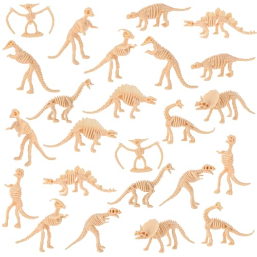 Thinp 36 esqueletos fósiles, huesos de dinosaurio de plástico para que los niños desenterren, 12 estilos de figuras para dinosaurio, arena, excavación científica, juego de fiesta, recuerdo