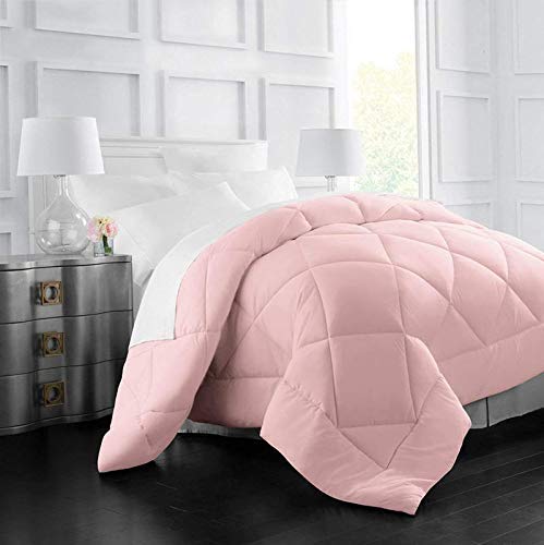 Rajasthan crafts Microfiber King Size Double Bed Comforter (90"x100", Baby Pink, RC-CS-501-G)-image-9