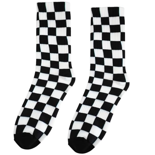 Image of Checkered Socks, Cute Socks for Women for Travel, Running, Daily