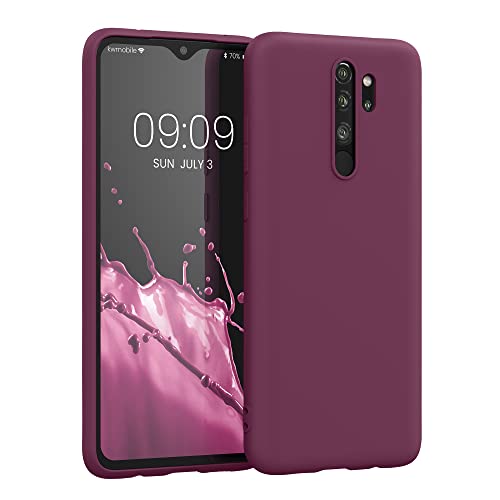 kwmobile Custodia Compatibile con Xiaomi Redmi Note 8 Pro Cover - Back Case per Smartphone in Silicone TPU - Protezione Gommata - viola bordeaux