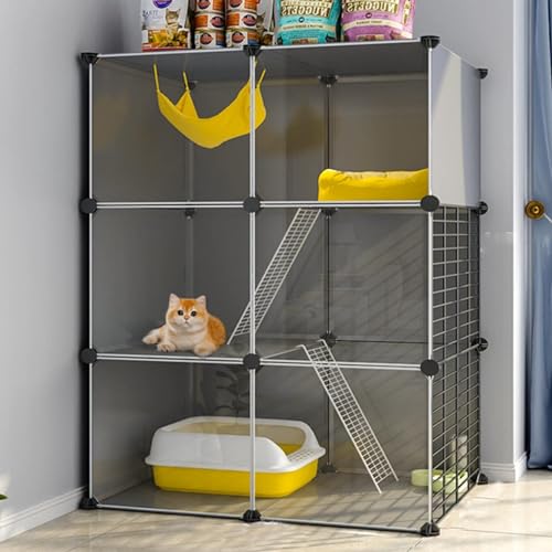 Corralito para gatos y animales pequeños con jaula de ejercicio DIY para conejos de interior 2