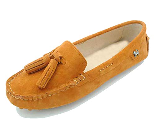 MINITOO Femme Gland Suede Cuir Loafers Mocassins...