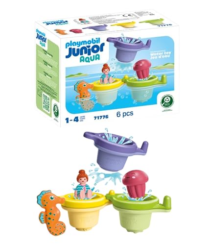 PLAYMOBIL | JUNIOR Aqua | Schwimmbecher mit Wasserspaß | Wasserspielzeug ab 1 Jahr | Geschenk für Kleinkinder | Lehrreich & Spaß beim Baden | Nachhaltiges Badespielzeug | 71776