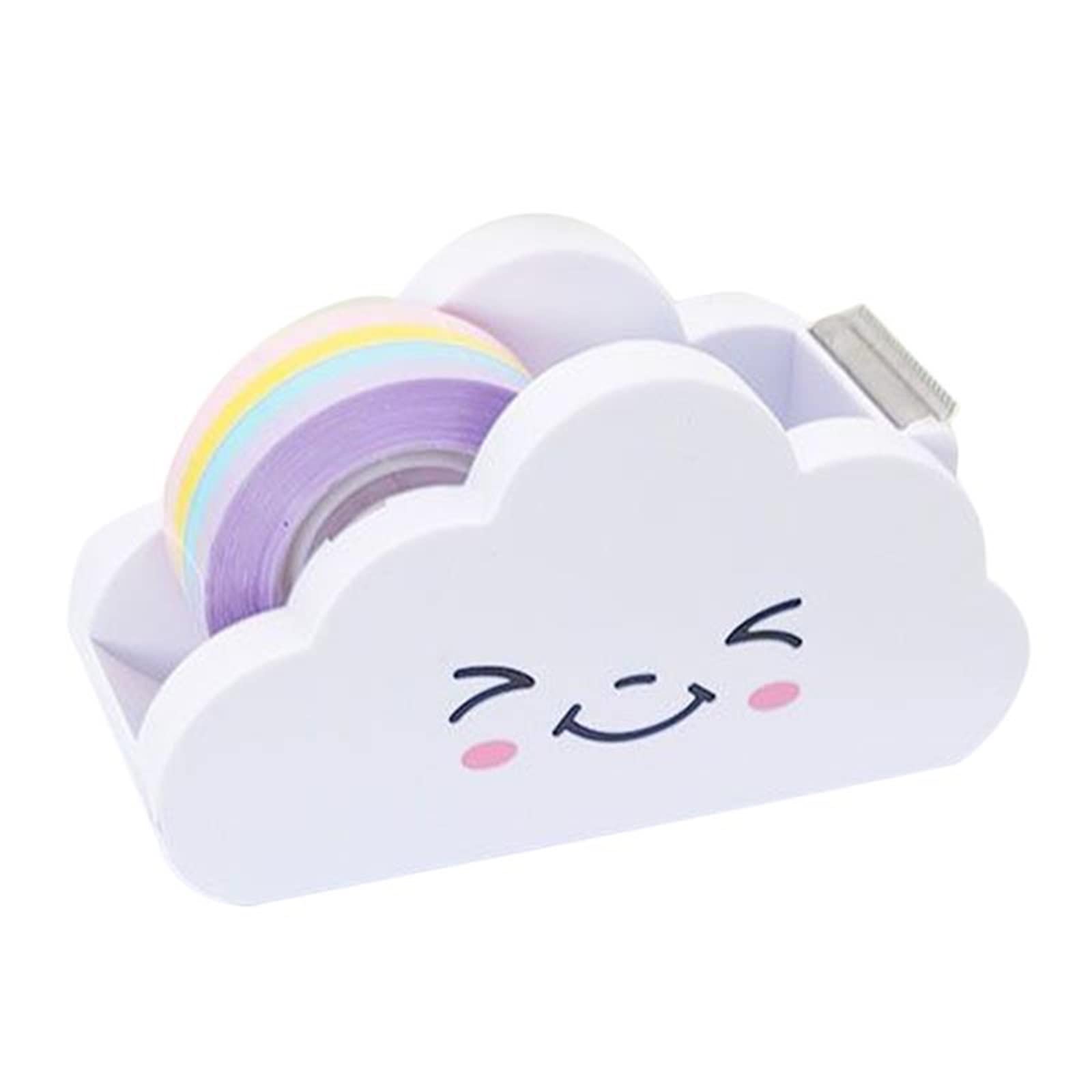 JINGYAN Dozowniki taśmy biurowej Rainbow Tape Dispenser With Washi Paper Cutter Dispensers For Home Office School Adhesive Scrapbook Tool