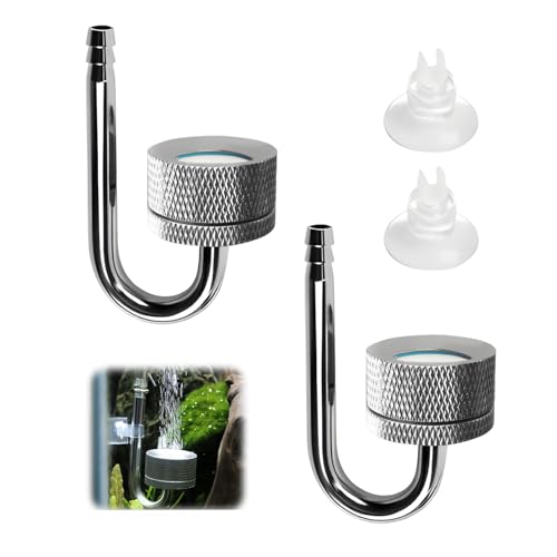 SIGANDG Diffuseur de Dioxyde de Carbone Diffuseur CO2 Aquarium Adapté aux Aquariums Livré avec la Ventouse