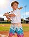 Boys Swim Trunks Size 4 5 Boy Swimmimng Trunk 4T 5T Kids Toddler Ice Cream Baseball Bathing Suit Board Short with Boxer Brief Compression Liner for Beach Vacation School Running