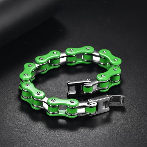 Pulsera Masculina Cadena de Bicicleta Acero Inoxidable miniatura 2