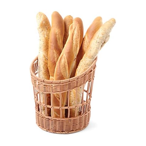 HENDI 426517 Brotkörb, Brötchenkorb, Körbe, Baguette-Korb, 305x320x(H)350mm, Polypropylen/Edelstahl Cover