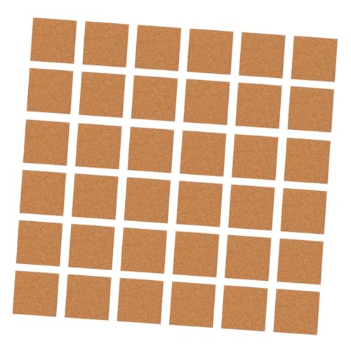 MUELODSIC 28個 自己粘着コルクマット 天然木製パッド付き 耐熱防滑 正方形 隔熱保護 オフィス 家用 装飾用