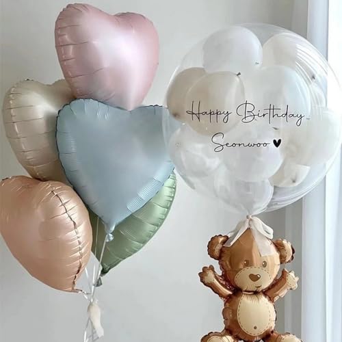 Image of Baby Blue Heart Balloon, 10PCS Blue Foil Heart Balloons, 18inch Pastel Blue Heart Shape Balloons Helium Birthday Party Decorations for Boys Girls Brithday Party, Valentines Day, Wedding, Anniversary